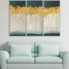 Golden Rainfall Harmony – Abstract Art