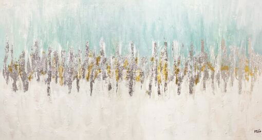 Azure Glow – Modern Abstract Art 150x80 cm - Image 2