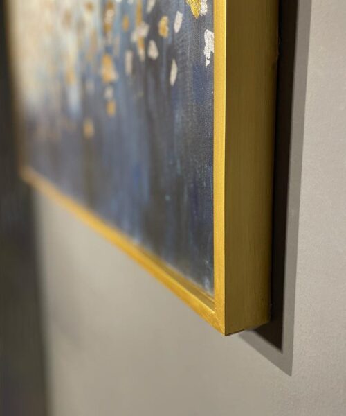 WhatsApp Image 2022 08 12 at 5.07.23 PM 4 Golden Bloom Cascade – Abstract Floral Artwork 140x70 cm
