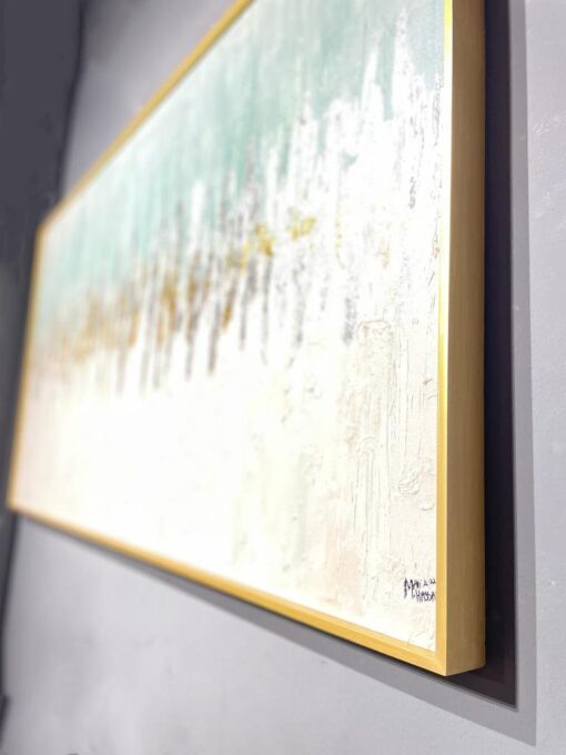 Azure Glow – Modern Abstract Art 150x80 cm - Image 4
