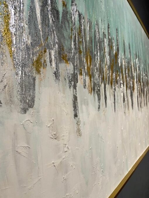 Azure Glow – Modern Abstract Art 150x80 cm - Image 5