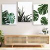 106 Botanical Serenity: Greenery Trio Printed Canvas Set