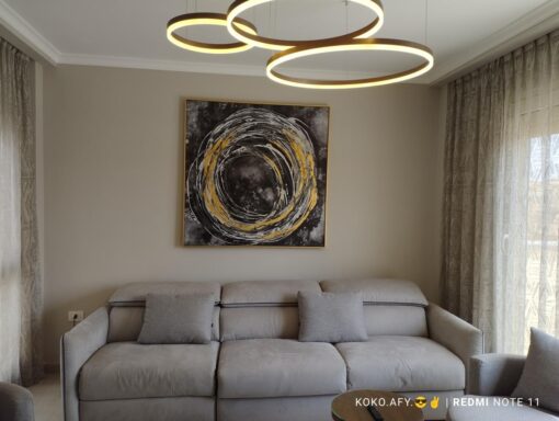 Eternal Motion: Abstract Circle Canvas - Image 2