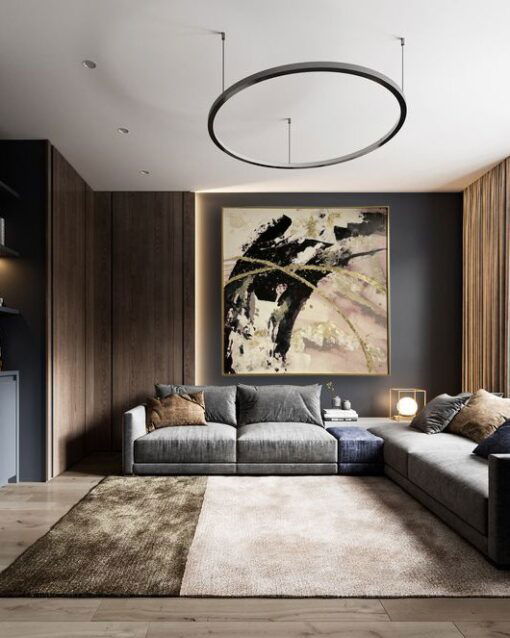 Golden Motion Symphony – Abstract Expressionist Art - Image 2