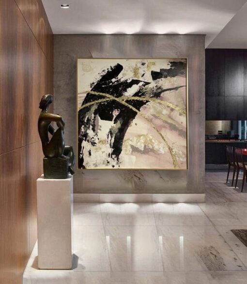 Golden Motion Symphony – Abstract Expressionist Art - Image 3