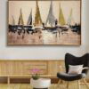 Retouched Sailing Harmony – Nautical Abstract Art