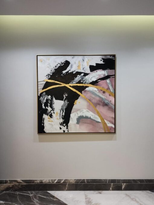 Golden Motion Symphony – Abstract Expressionist Art - Image 6
