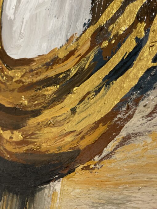 Golden Circle Harmony – Contemporary Abstract Art - Image 7