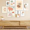 Blush Botanicals: Abstract Gallery Wall Printed Canvas Set