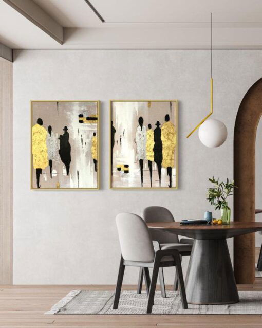 Retouched Golden Silhouettes – Contemporary Abstract Art