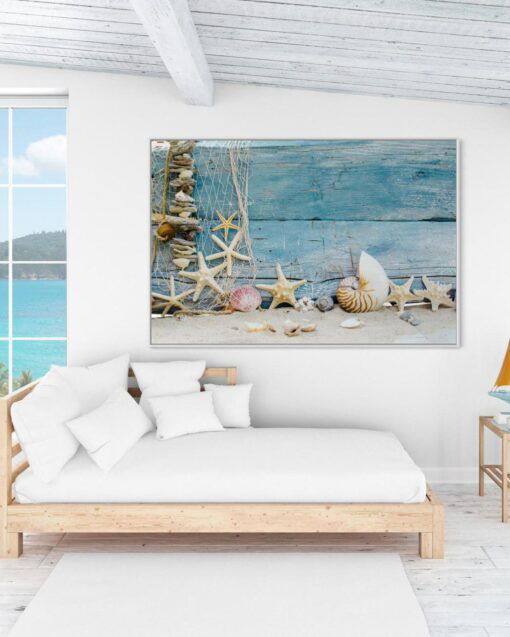 "Seaside Tranquility: Coastal Treasures - Printed Canvas"