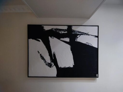 Bold Monochrome Flow – Modern Abstract Art - Image 2