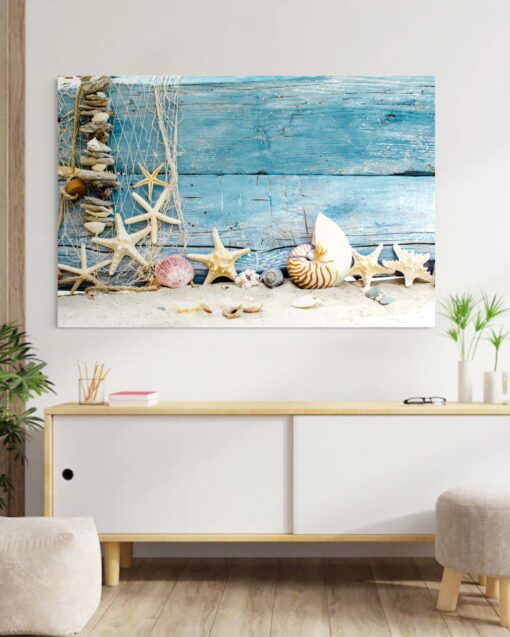 "Seaside Tranquility: Coastal Treasures - Printed Canvas"