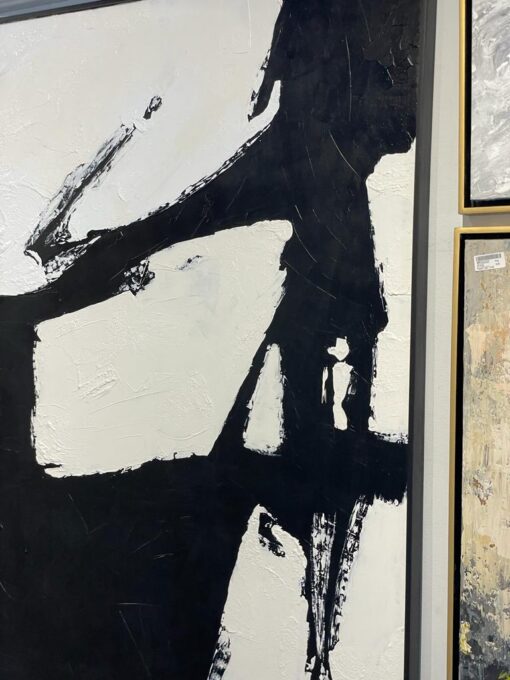 Bold Monochrome Flow – Modern Abstract Art - Image 3