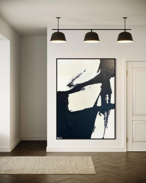 Bold Monochrome Flow – Modern Abstract Art