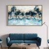 Quiet Blue Forest Landscape Abstract Art