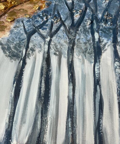 WhatsApp Image 2023 08 10 at 7.39.02 AM 1 Forest Radiance: Brown Trees and Blue Hues Art 160*90 cm