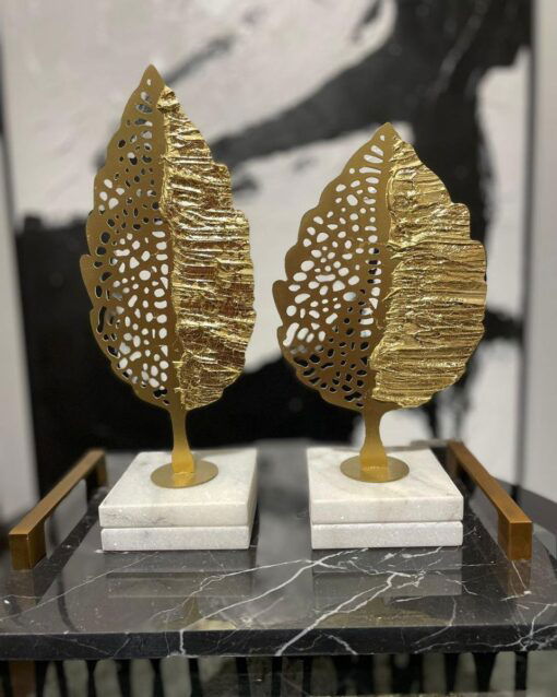 Marble Gold Leaves Set ( 2P )