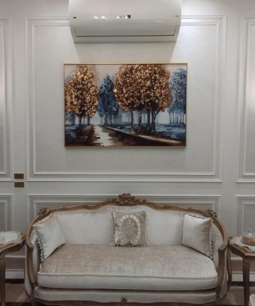 WhatsApp Image 2024 03 14 at 11.42.33 AM 3 Forest Radiance: Brown Trees and Blue Hues Art 160*90 cm