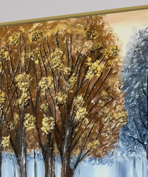 WhatsApp Image 2024 03 25 at 11.01.31 AM 3 Forest Radiance: Brown Trees and Blue Hues Art 160*90 cm
