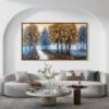 Forest Radiance: Brown Trees and Blue Hues Art