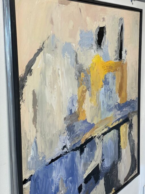 Yellow and Blue Hues Abstract Art - Image 5