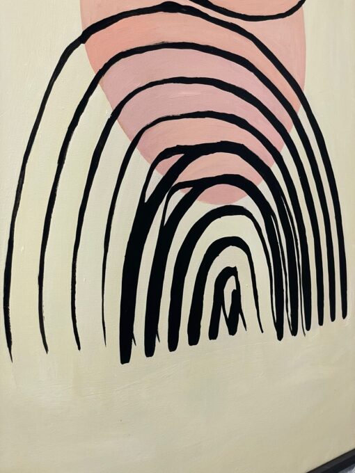 Echo Harmony: Modern Line Art with Nude Pink - Image 2