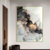 Golden Monochromatic Marble – Printed Canvas