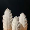 White Leaf Sculptural Pottery Vases (3p )