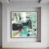 Aqua Abstract Rhythm – Printed Canvas