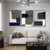 Midnight Geometric Harmony – Printed Canvas