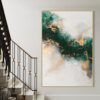 Emerald Gold Serenity – Printed Canvas
