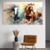 Galloping Horses Printed Canvas