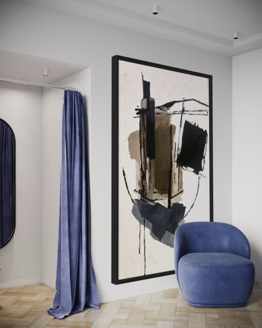 Abstract Balance – Modern Neutral Wall Art 150*90 cm - Image 2