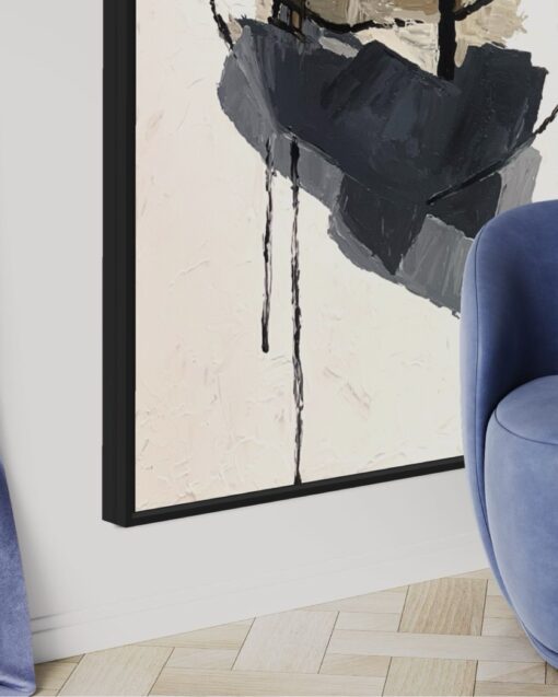 Abstract Balance – Modern Neutral Wall Art 150*90 cm - Image 3