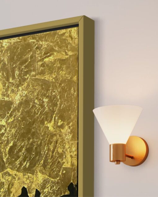 Golden Horizon with Silhouettes Abstract Art 120*120 cm - Image 2