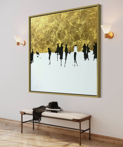 WhatsApp Image 2024 03 25 at 11.01.27 AM 4 Golden Horizon with Silhouettes Abstract Art 120*120 cm