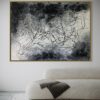 Monochrome Pouring Black and White with Touch of Gold