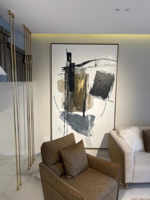 Abstract Balance – Modern Neutral Wall Art 150*90 cm - Image 5