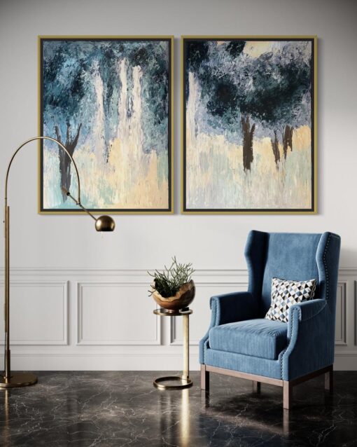 Whispers of Nature: Abstract Trees Set 65*85*2 cm - Image 2