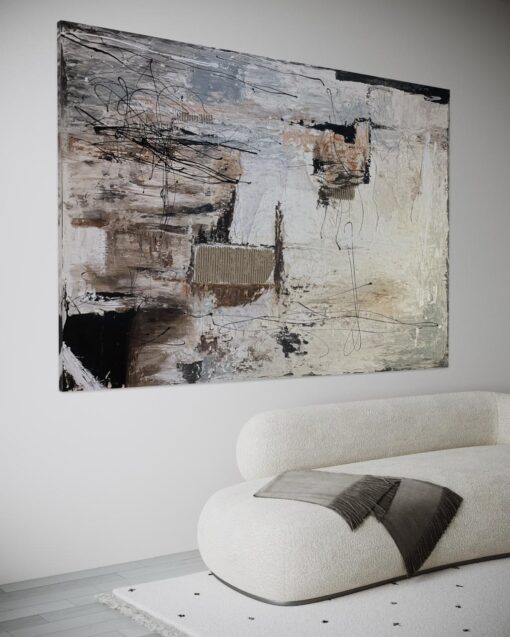 Textured Abstract Neutral Painting