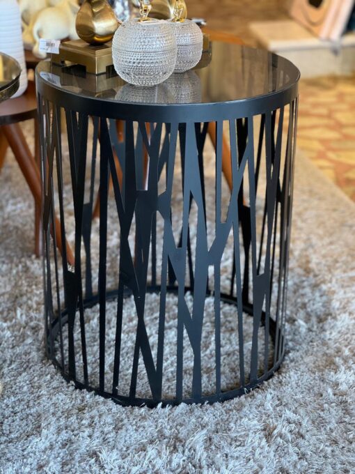Black steel table