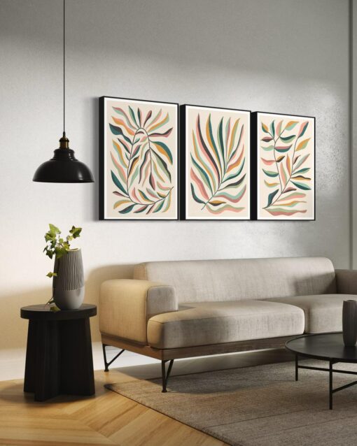 Serene Botanicals – Printed Canvas Triptych ( 3pcs) - Image 2