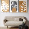 Modern Orange Harmony – Printed Canvas Set