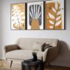 Modern Orange Harmony – Printed Canvas Set