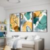 Vibrant Swirl – Abstract Printed Canvas Set