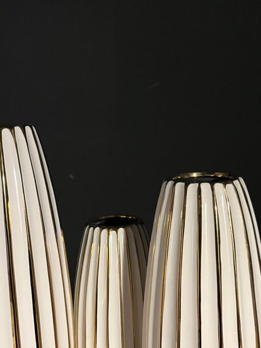Gold and white vase set(3pcs) - Image 2