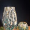 Transparent Turquoise vase set(2pcs)