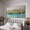 Golden Horizon Serenity – Modern Abstract Wall Art 150*80cm