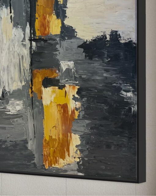 Urban Echo Harmony – Modern Abstract Textured Art 100*150cm - Image 3
